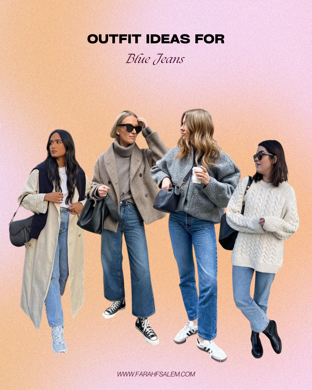 blue straight jeans fall outfit ideas women, fall capsule wardrobe