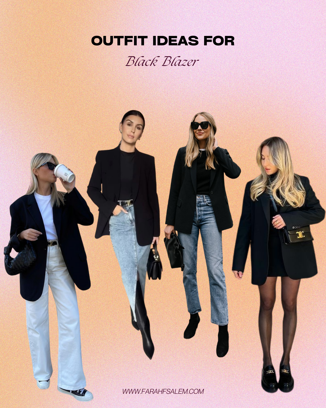 fall capsule wardrobe, black blazer fall outfit