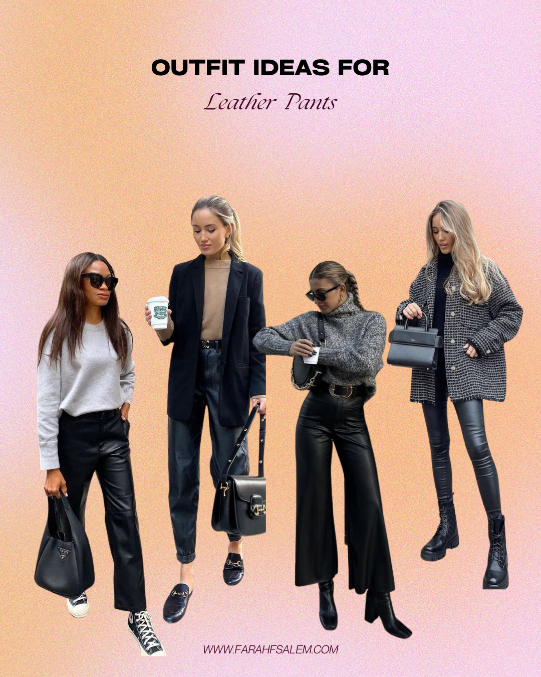 leather trousers leggings fall outfit ideas, fall capsule wardrobe