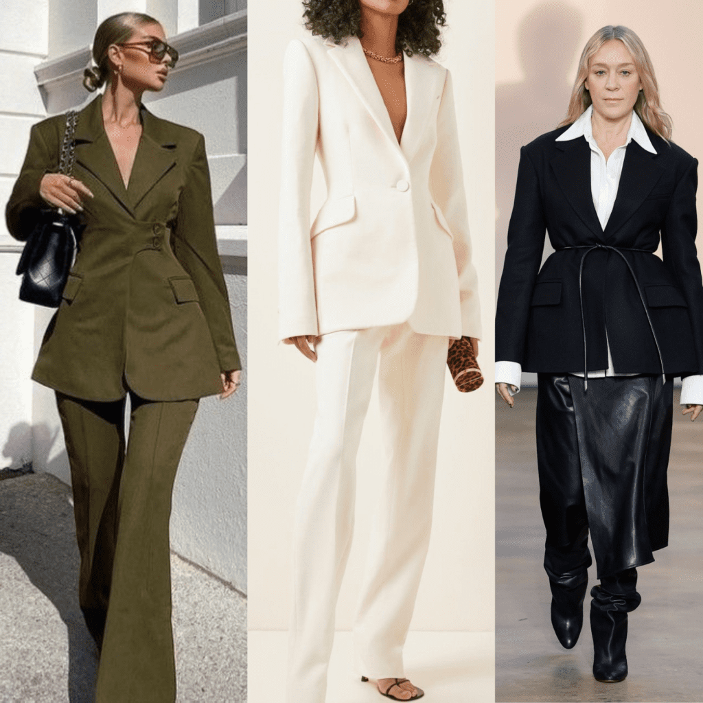 cinched waist blazer trend 2023, fall trends 2023