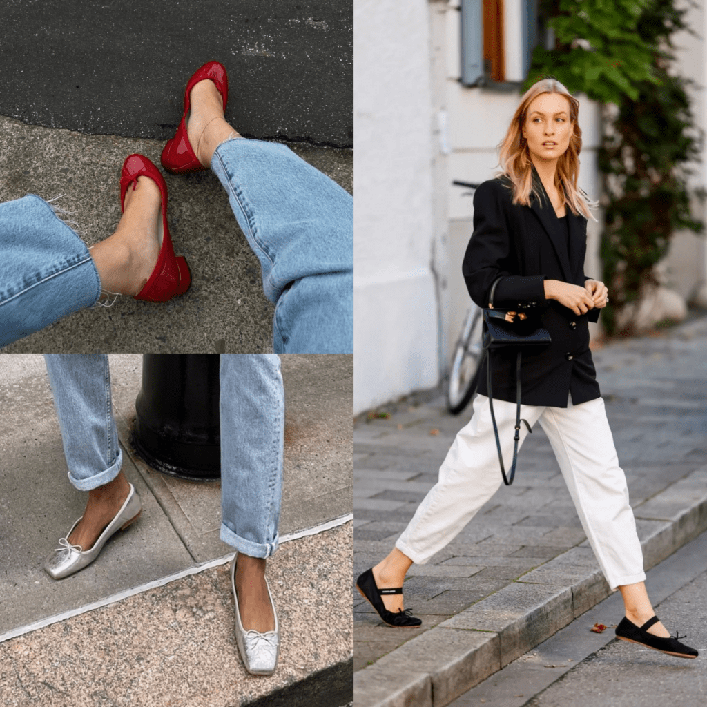 ballet flat shoes fashion fall trend 2023, fall trends 2023