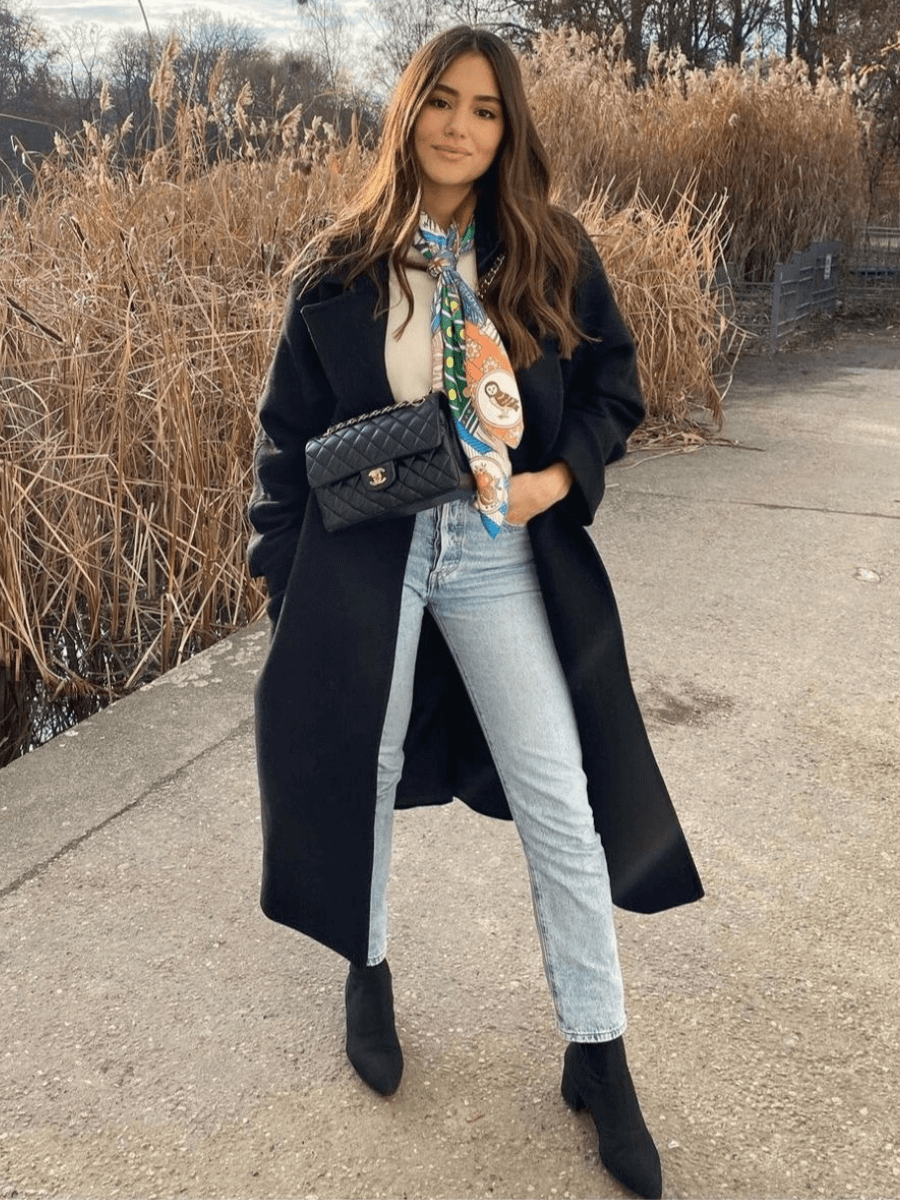 silk scarf old money outfit 