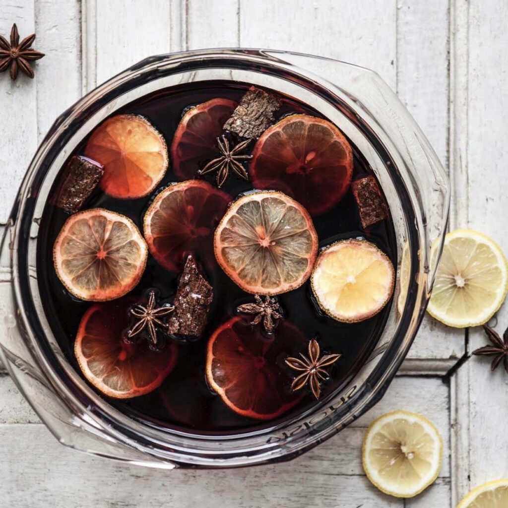 vin chaud christmas food