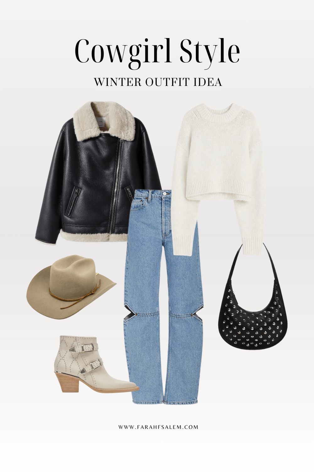 cowgirl style winter cowboy boots outfit ,  winter western outfit, country concert outfit idea