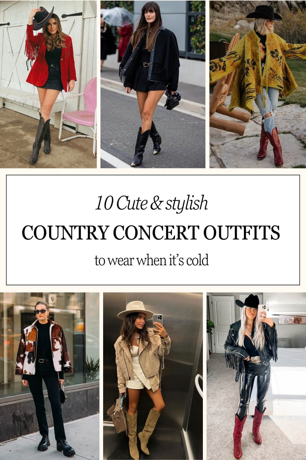 10 cute and stylish outfit ideas for a country concert in winter