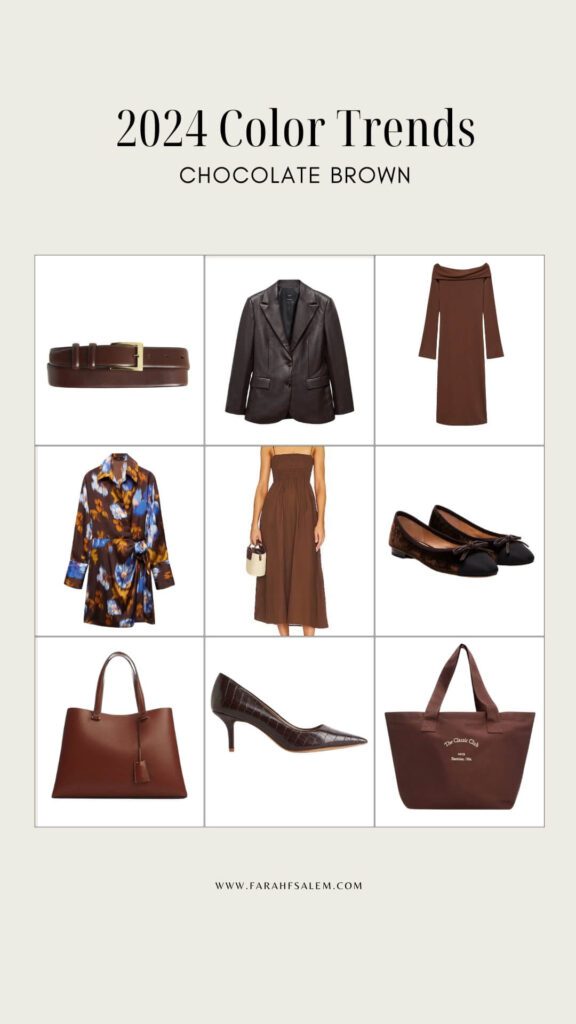 spring summer 2024 color trends  brown fashion