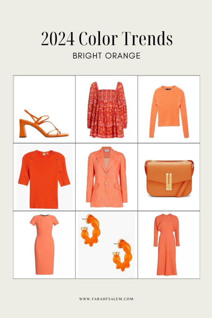 spring summer 2024 color trends  orange fashion