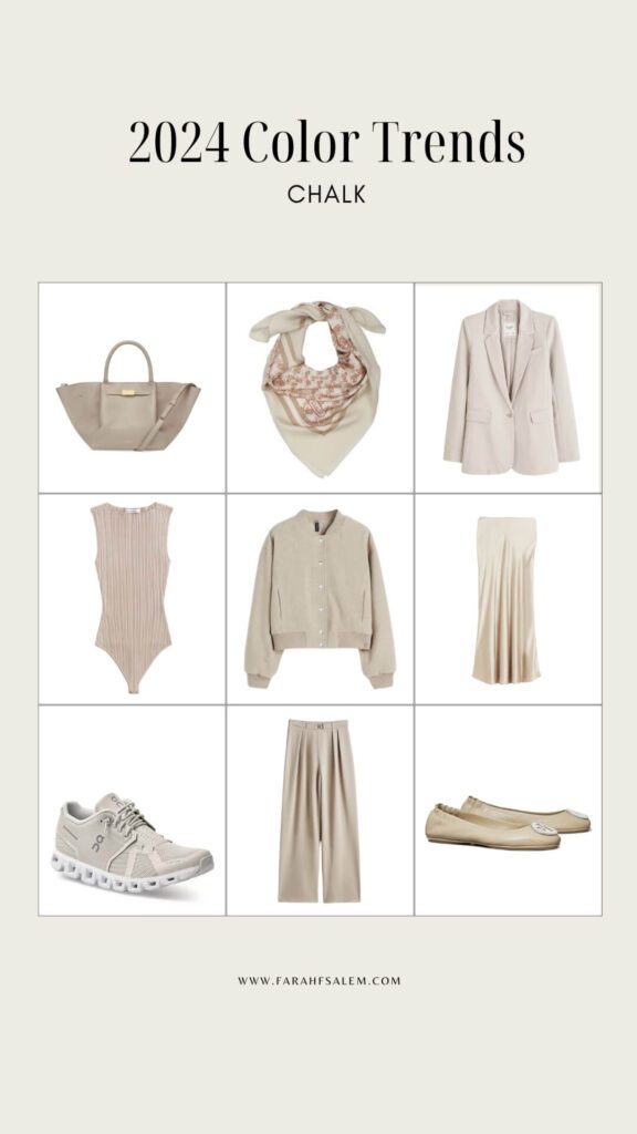 spring summer 2024 color trends  beige chalk fashion