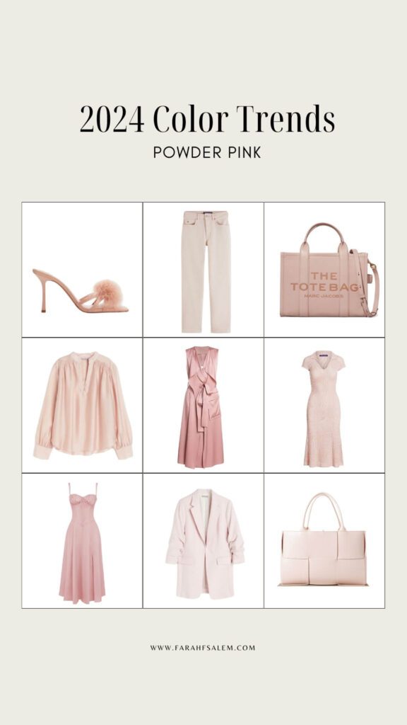 spring summer 2024 color trends  pink fashion