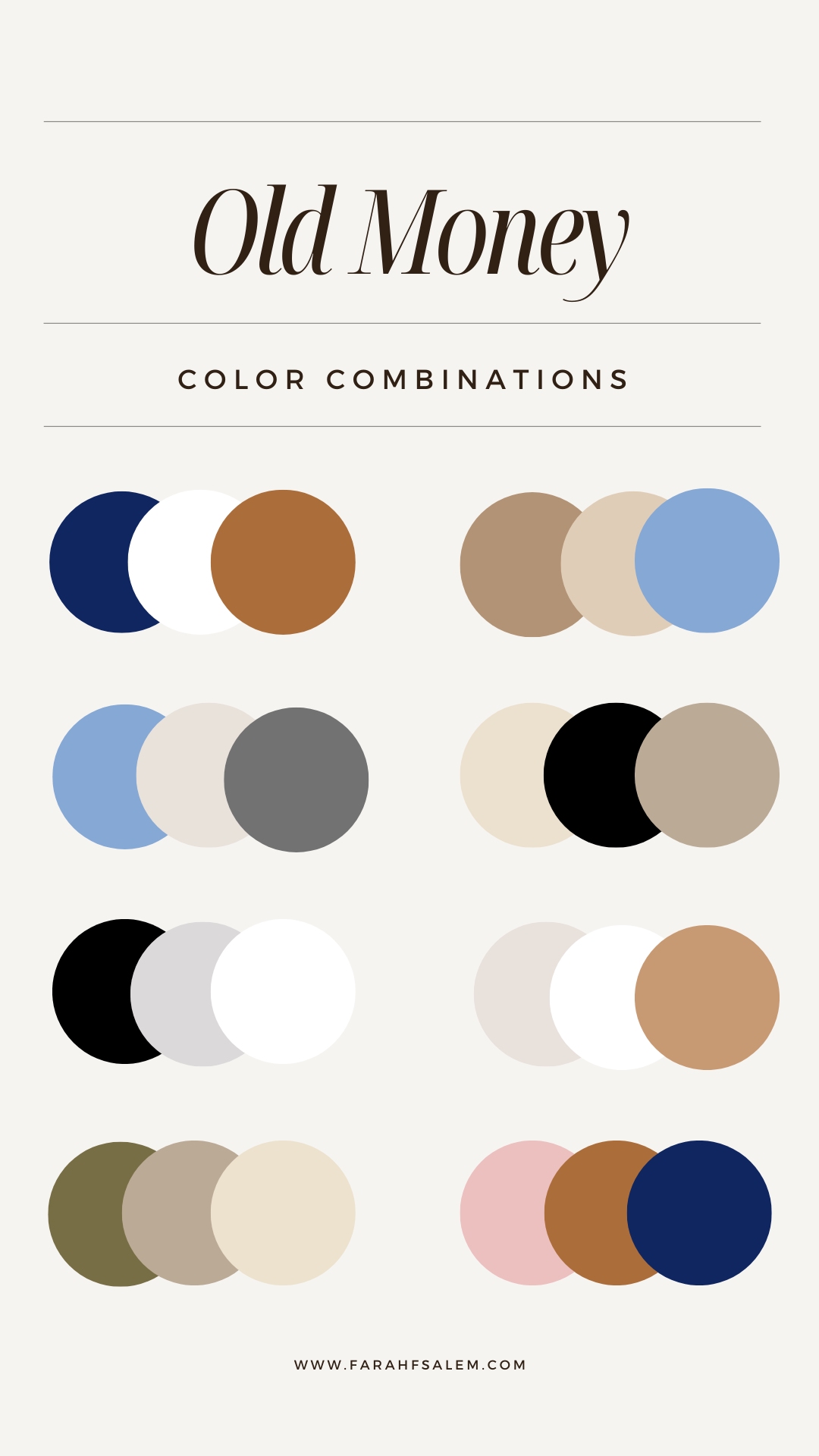 old money color palette