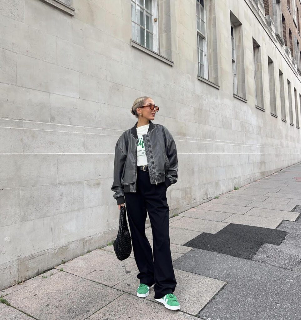 transitional outfits summer to fall, leather jacket