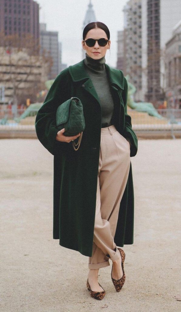 shades of green fall outfit 2024