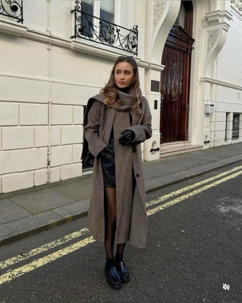 statement collar outfit