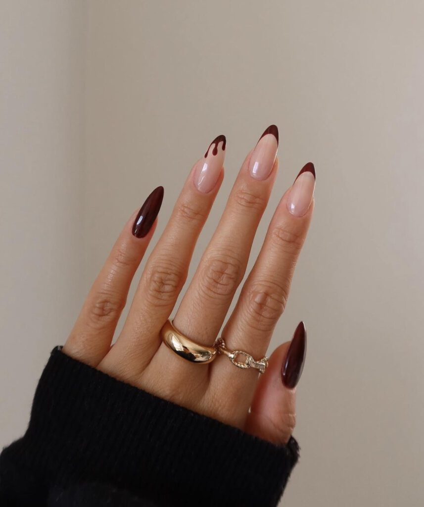 nail inspo fall 2024, chocolate browns