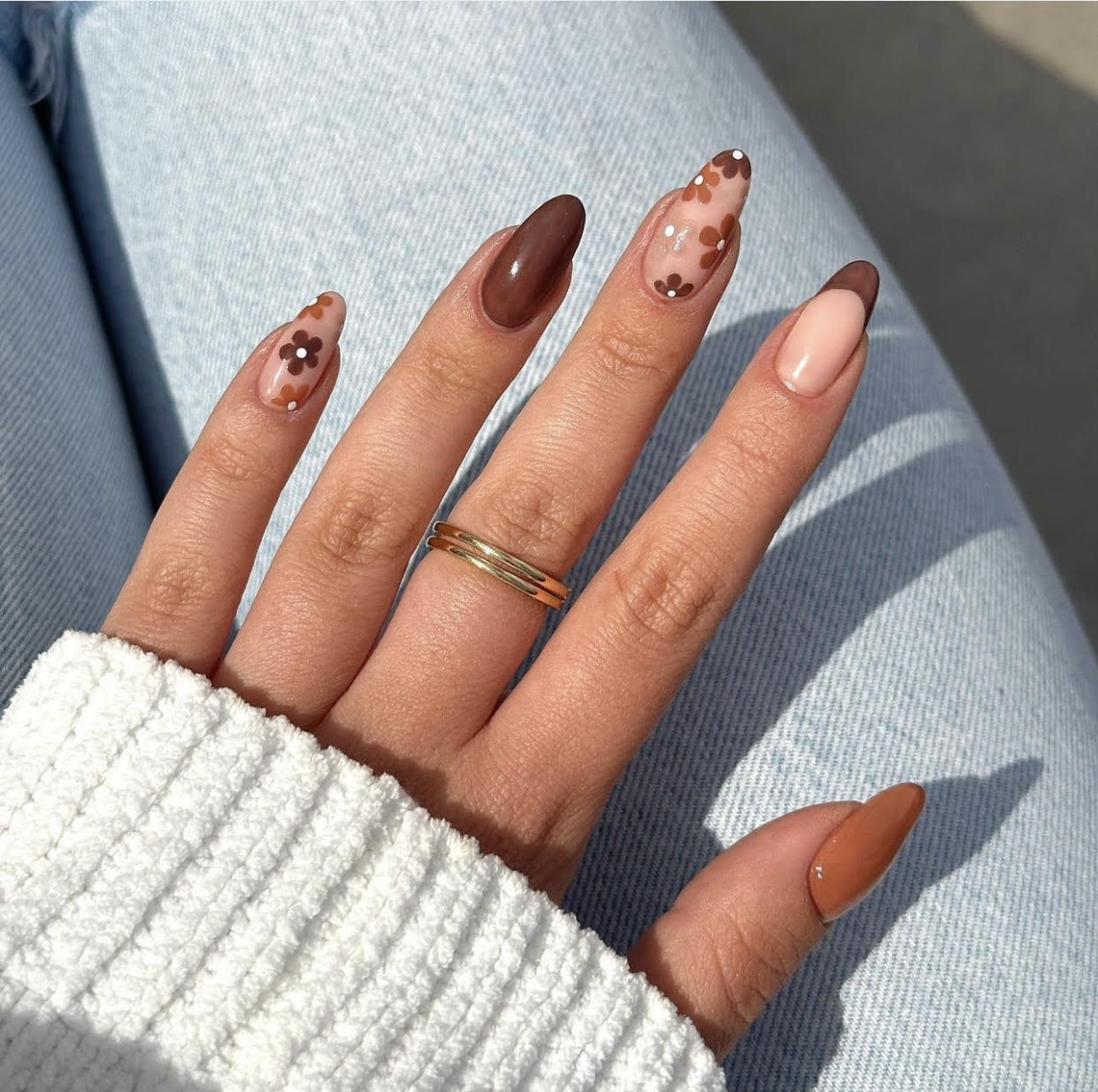 Maroon Floral Nail Inspiration 2025