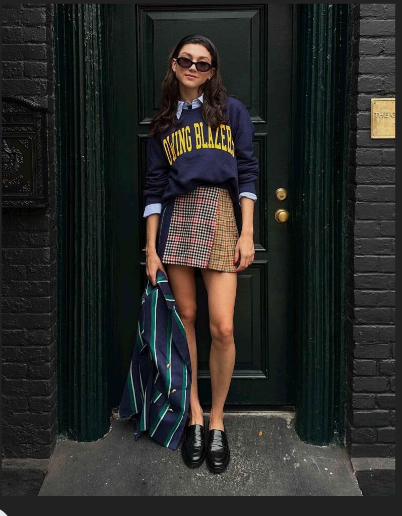 transitional outfits summer to fall, preppy outfit