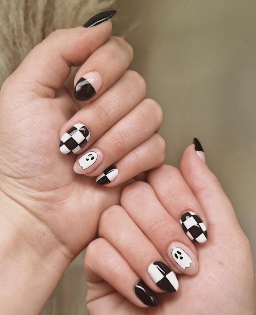 elegant halloween nail designs