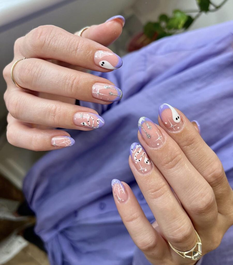 halloween french tips