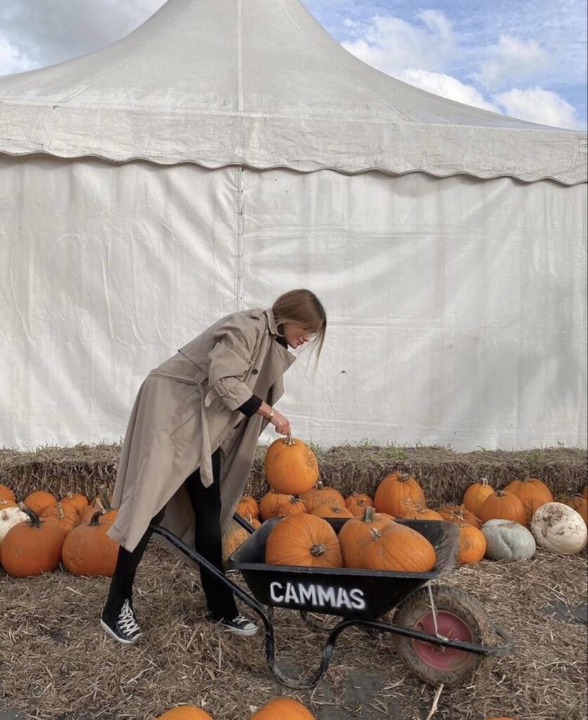 pumpkin patches, trench coat