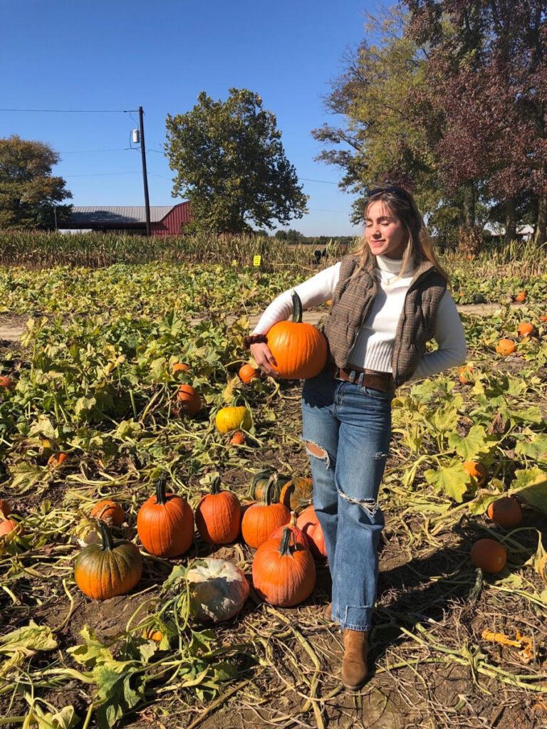 pumpkin patch outfit, puffer vest