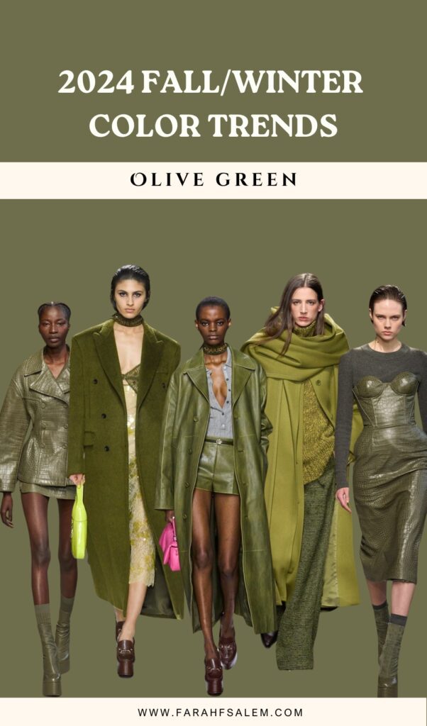 olive green, color trend 2024