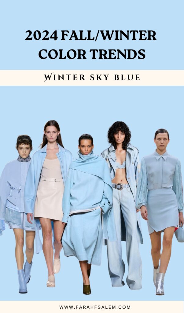 fall winter 2024 2025 color trends, winter sky blue