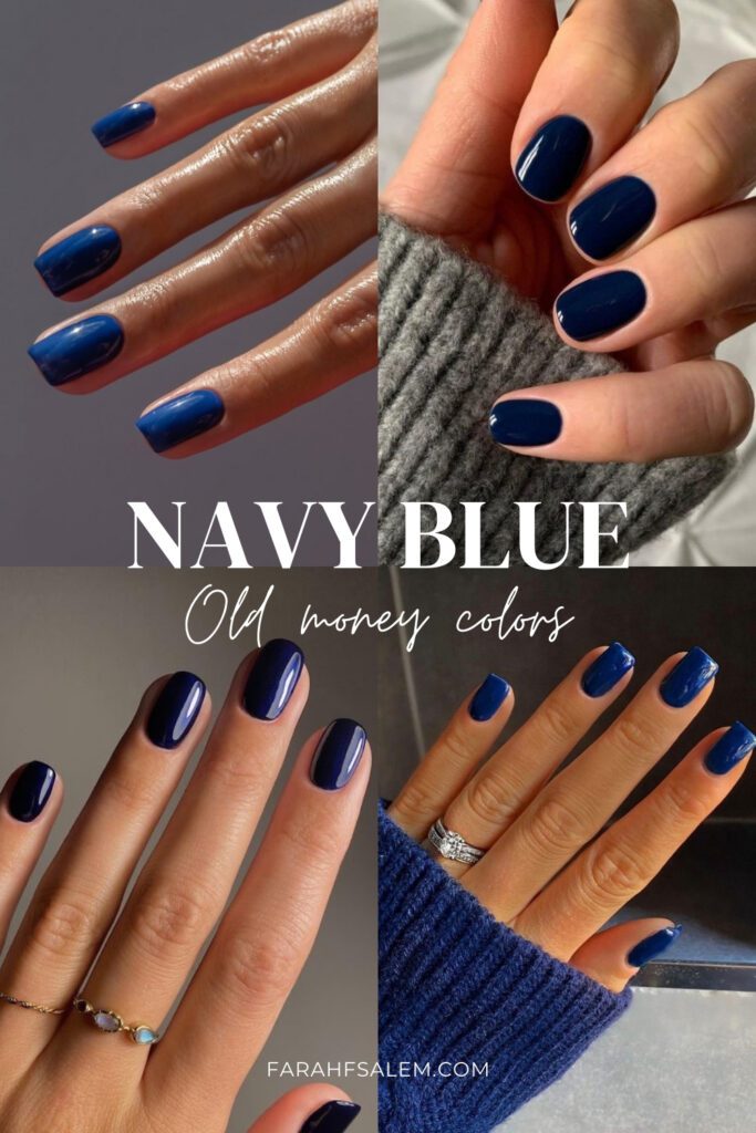 navy blue nails