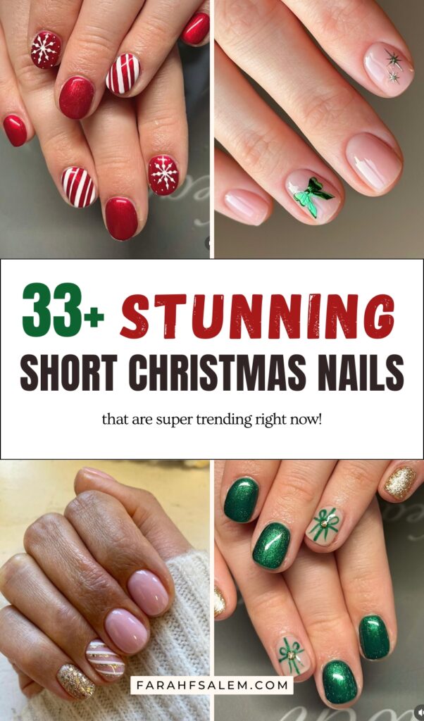 christmas nail ideas short