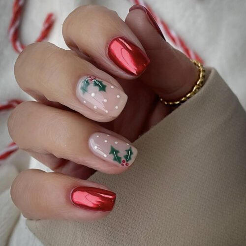 christmas nail ideas short