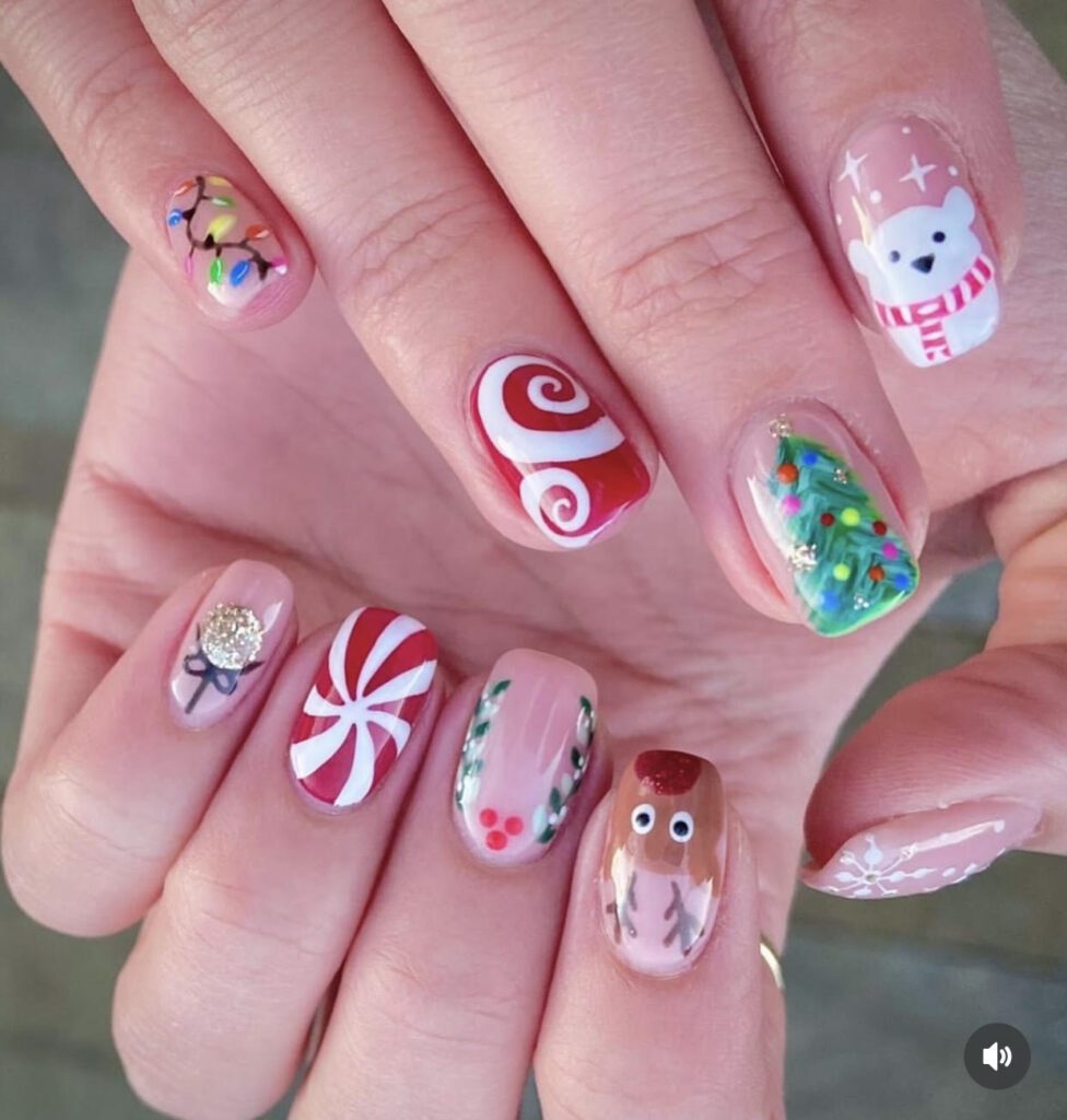 christmas nail art