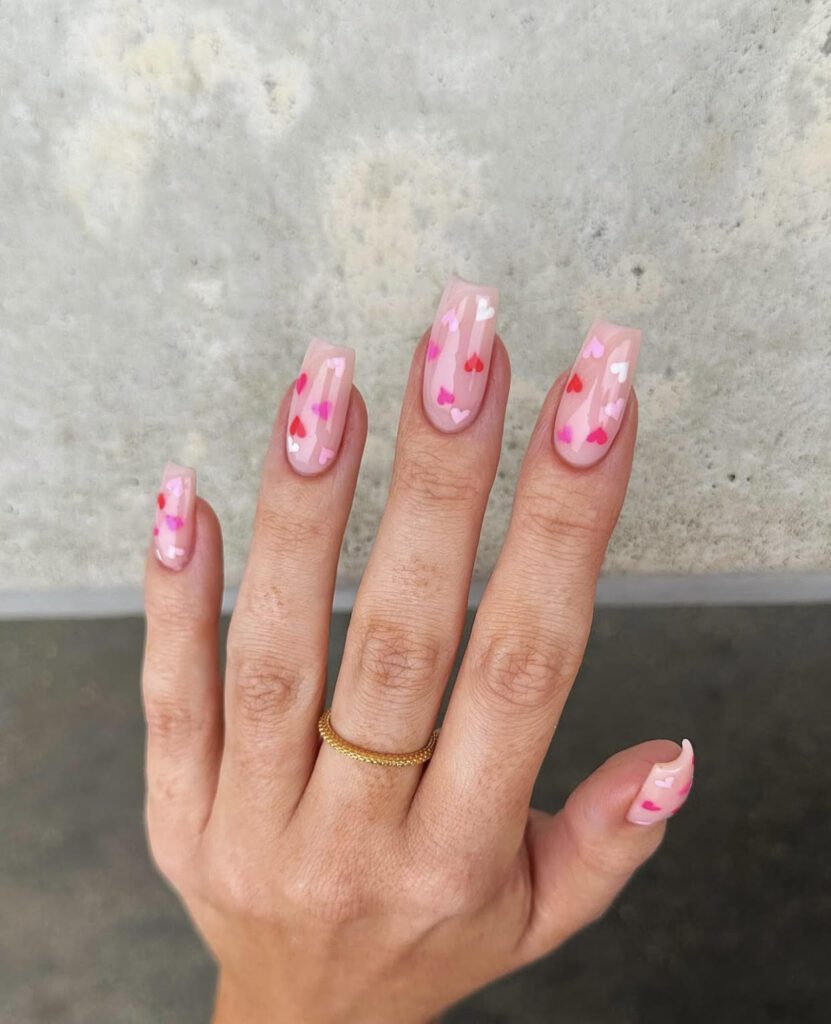 valentines nail ideas coffin
