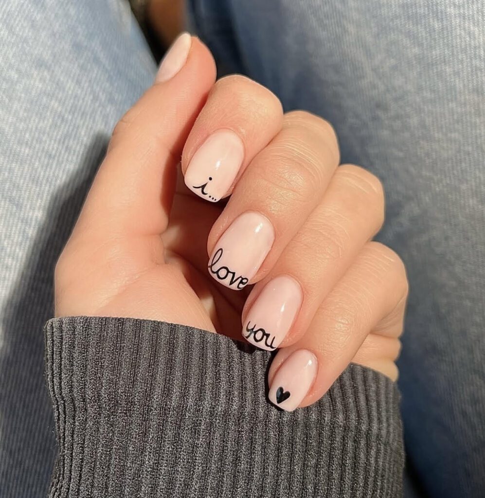 valentines nail ideas coffin
