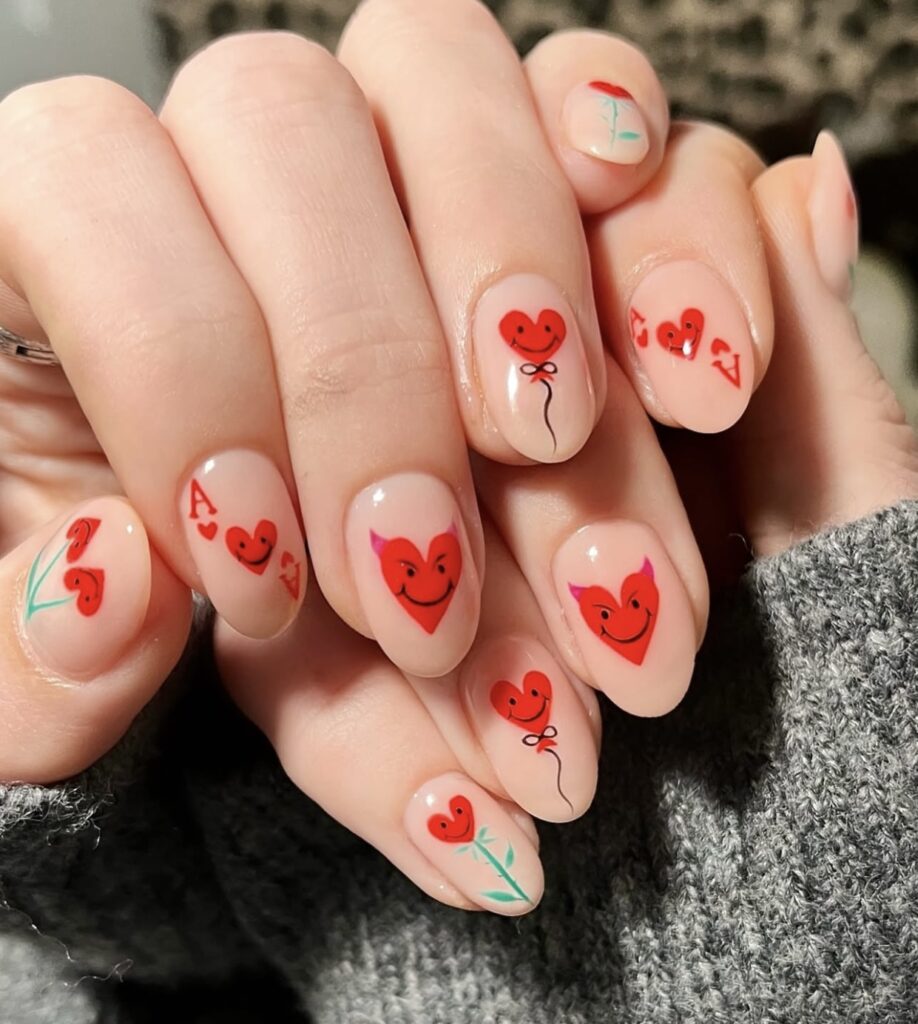 valentine's day nail idea