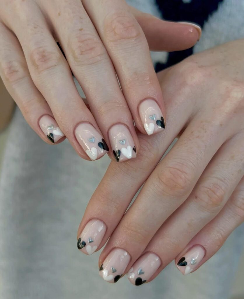 black hearts nails