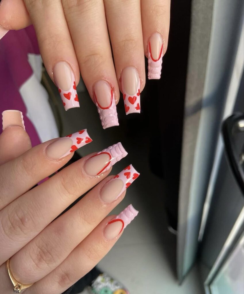 valentine's day nail art