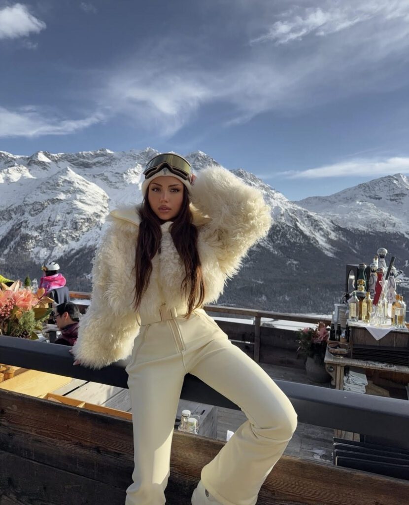 white ski outfit