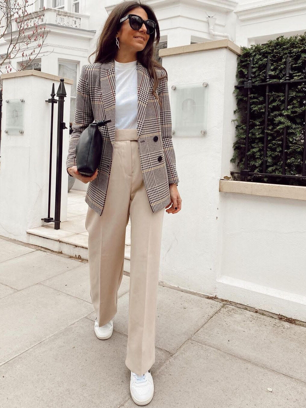 old money outfit formulas, checked blazer