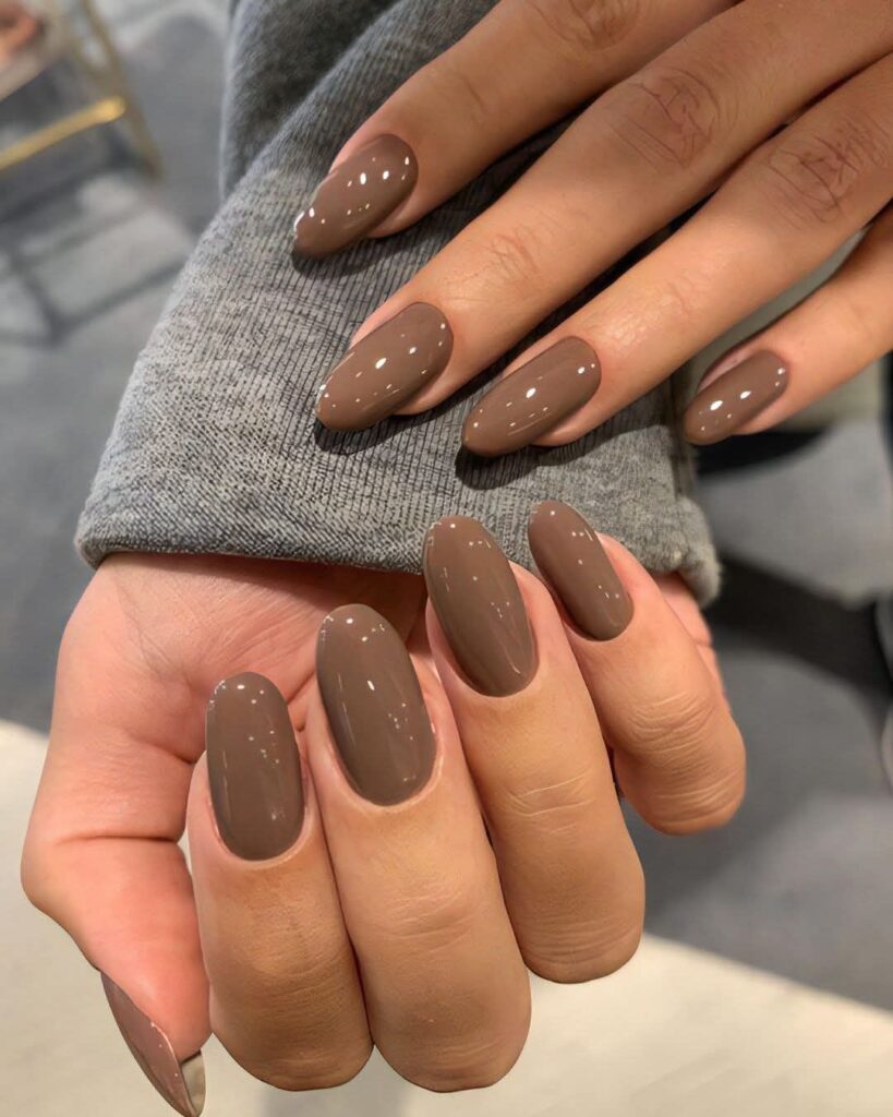 taupe brown nails