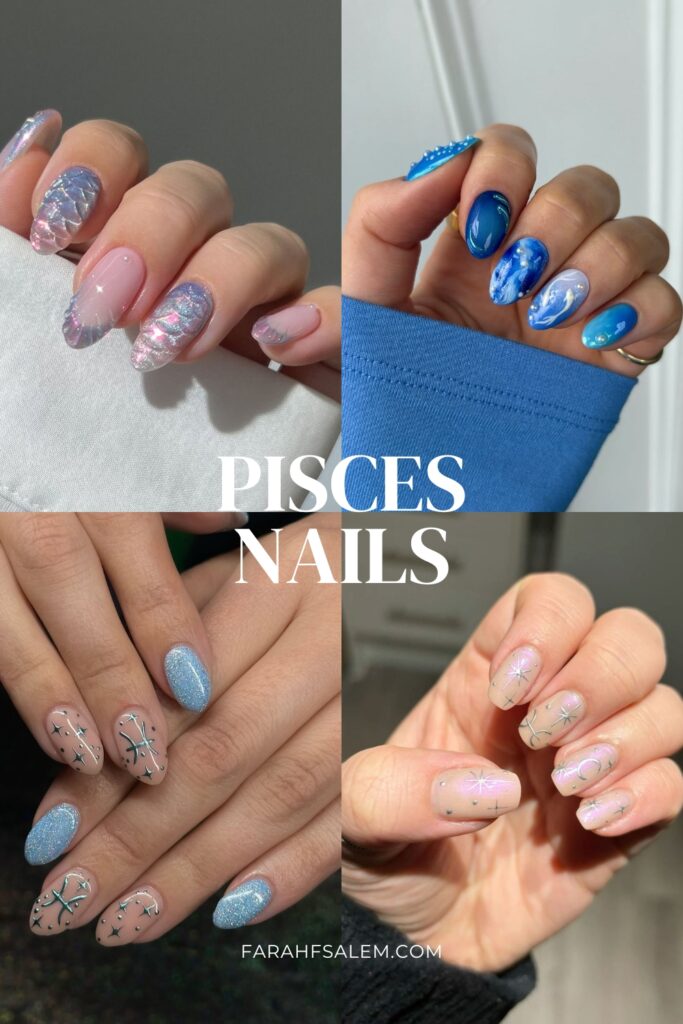 Pisces nails,  zodiac nails designs