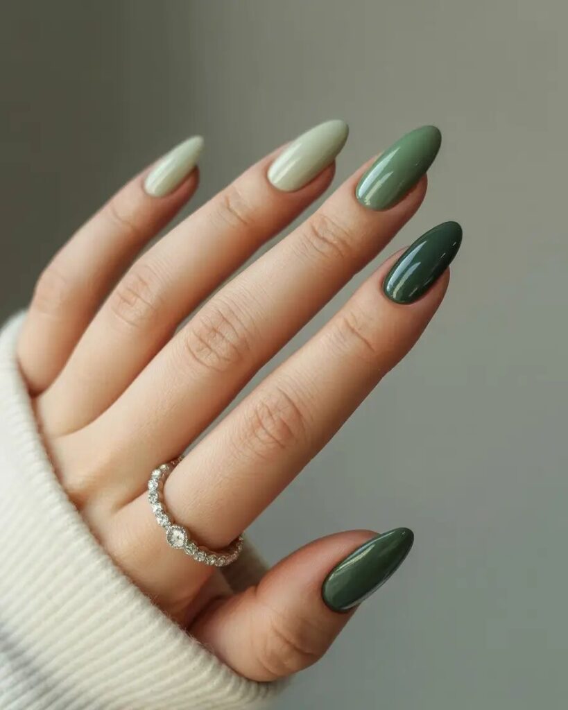 sage green nail designs